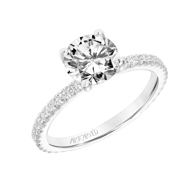 31-V803GRW-E.01 - Goldman - Stackable Curved Band with Graduated Five-Stone Rose Cut Diamonds