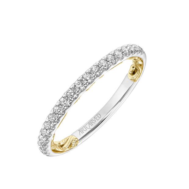 31-V912WY-L.00 - Goldman - Lyric Diamond Wedding Band with Inner Carved details