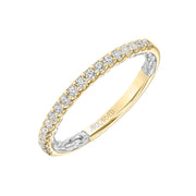 31-V934YW-L.00 - ARTCARVED - Lyric Diamond Wedding Band with Inner Carved details