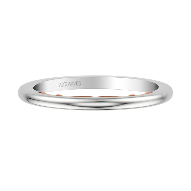 31-V1011WR-L.00 - ARTCARVED - Lyric Polished Wedding Band with Inner Carved details