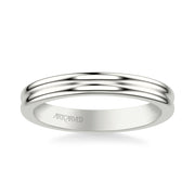 31-V1086W-W.00 - ARTCARVED -  Classic Wedding Band with Double Row Polished Band