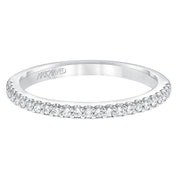 Diamond prong set wedding band to match V574