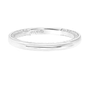 Polished Wedding Band with Row of Interior Diamonds to Match 31-V802