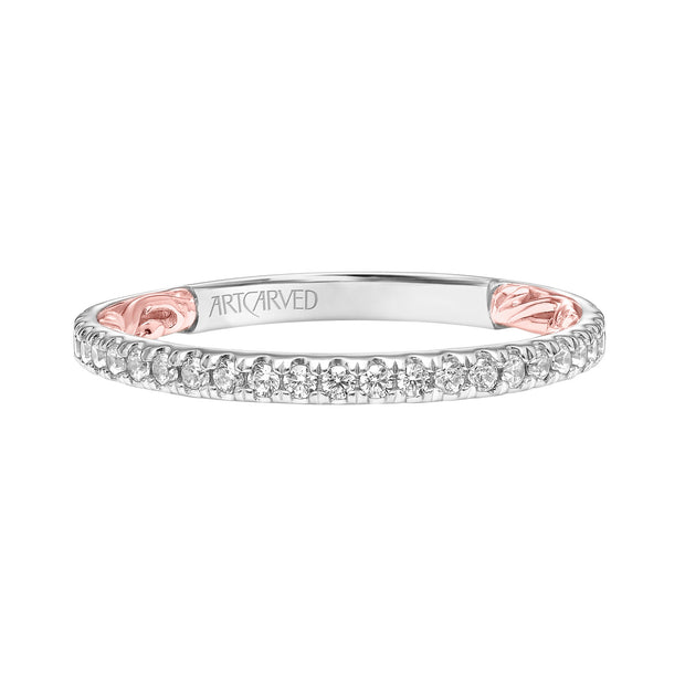 31-V903WY-L.00 - ARTCARVED - Lyric Diamond Wedding Band with Inner Carved details