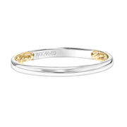 Lyric Polished Wedding Band with Inner Carved details