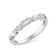 Contemporary Stackable with Single Prong Marquise and Baguette and Princess and Round Diamond Ring