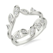 Contemporary Floral Ring Enhancer with Diamond Petal Accents