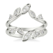 Contemporary Floral Ring Enhancer with Diamond Petal Accents