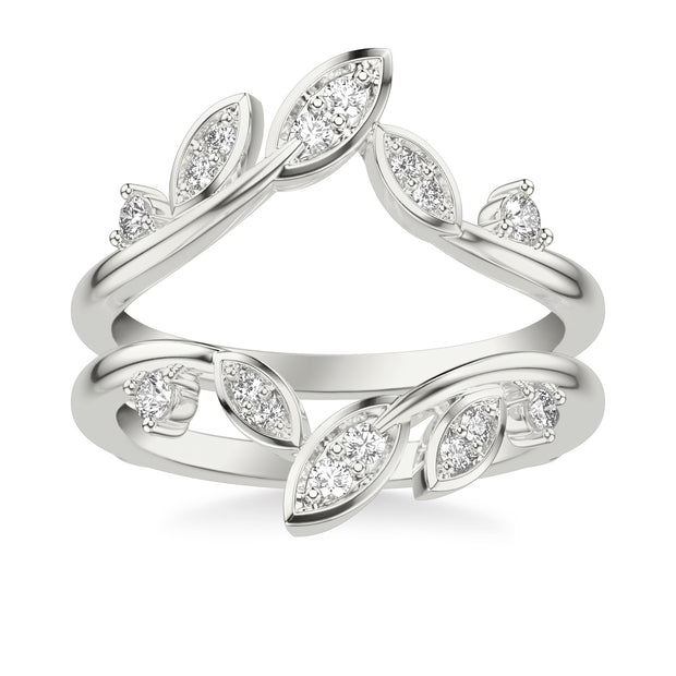 Contemporary Floral Ring Enhancer with Diamond Petal Accents