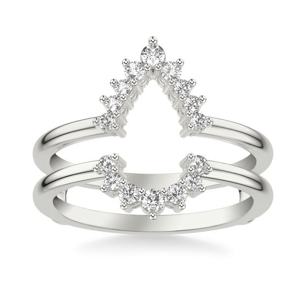 Contemporary Pear Diamond Halo Ring Enhancer