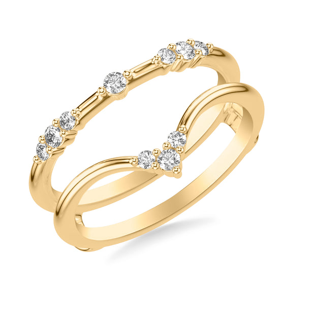Contemporary Ring Enhancer with Diamonds in a Unique Setting