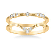 Contemporary Ring Enhancer with Diamonds in a Unique Setting