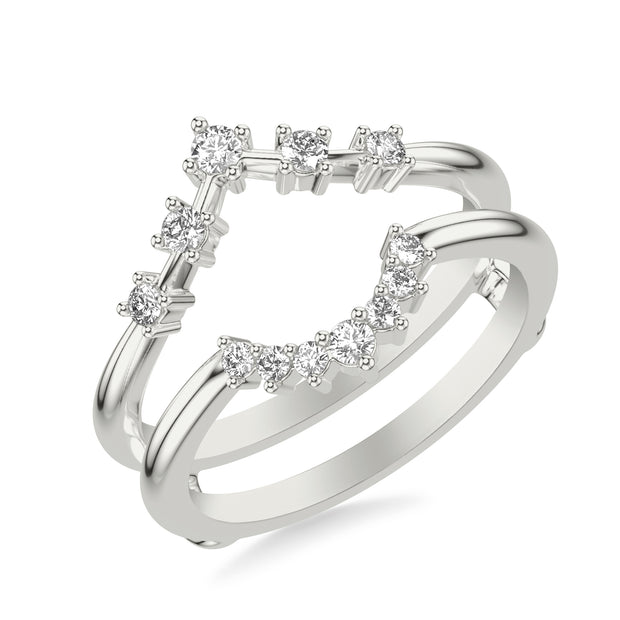 35-9447W-L.00 - Goldman - Contemporary Ring Enhancer with Diamonds in a Chevron Design