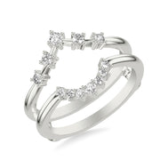 Contemporary Ring Enhancer with Diamonds in a Chevron Design