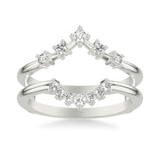 Contemporary Ring Enhancer with Diamonds in a Chevron Design