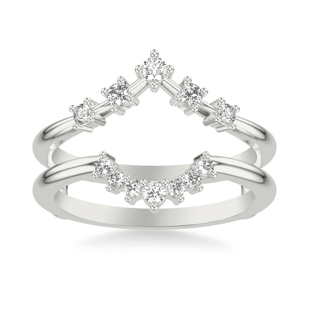 Contemporary Ring Enhancer with Diamonds in a Chevron Design