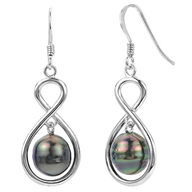 Sterling Silver Tahitian Pearl Earring