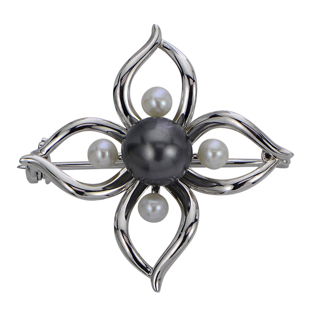 Sterling Silver Freshwater Pearl Brooch