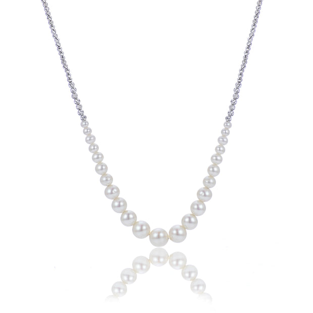 Freshwater Pearl Brilliance Bead Graduated Necklace