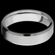 6 mm wide Beveled Titanium band.