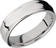 Titanium 6mm domed band with rounded edges