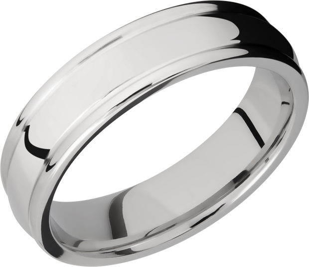 Titanium 6mm domed band with rounded edges