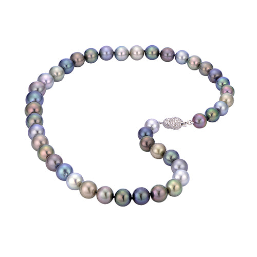 14KT White Gold Tahitian Pearl Necklace