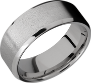 Titanium 8mm beveled band