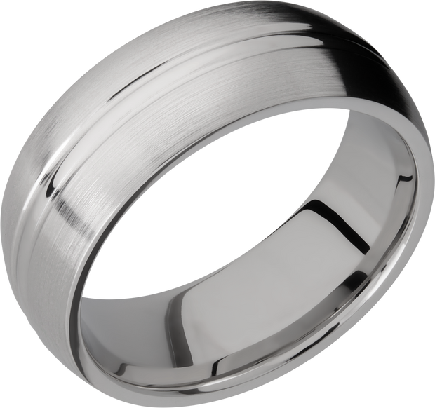 Titanium 8mm domed band