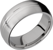 Titanium 8mm domed band