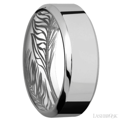 8 mm wide High Bevel Titanium band.