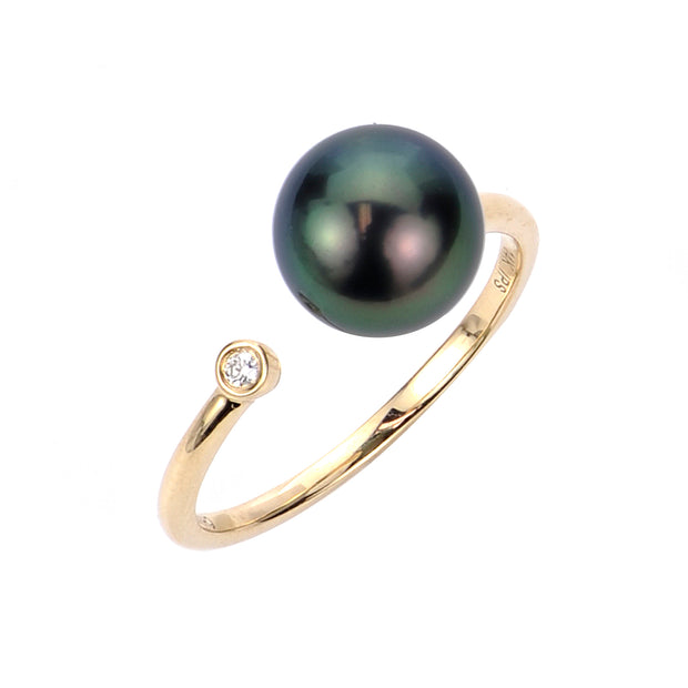 14KT Yellow Gold Tahitian Pearl Ring