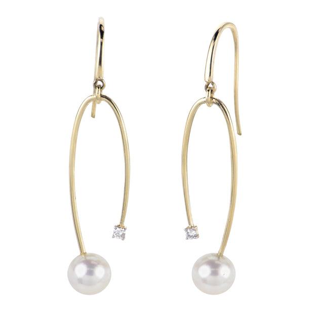 14KT Yellow Gold Freshwater Pearl Earring