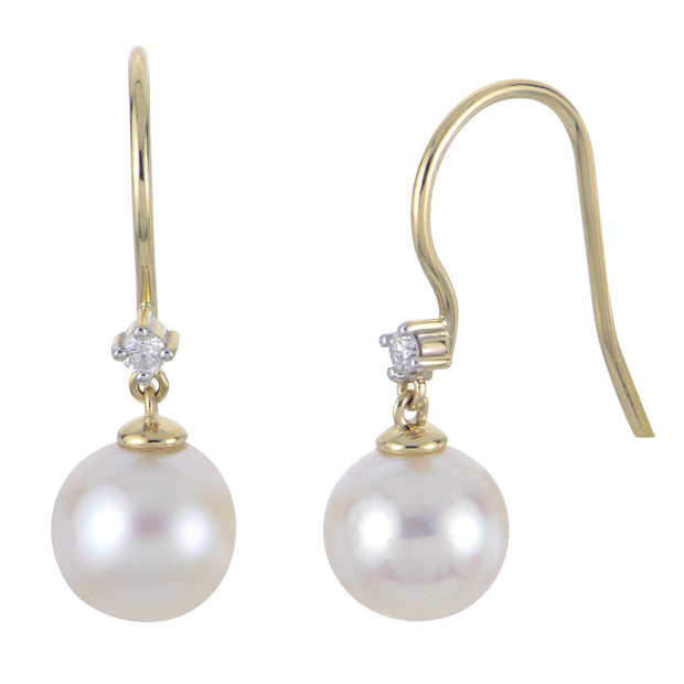 14KT Yellow Gold Freshwater Pearl Earring