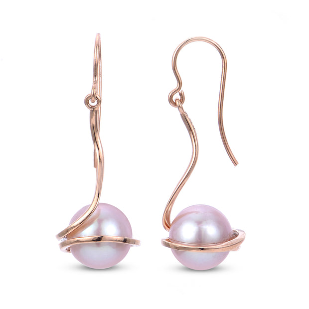 14KT Rose Gold Freshwater Pearl Earring