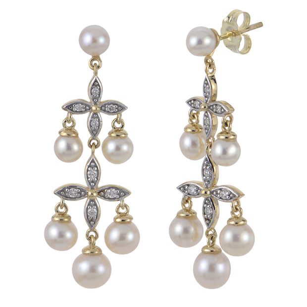 14KT Yellow Gold Freshwater Pearl Earring