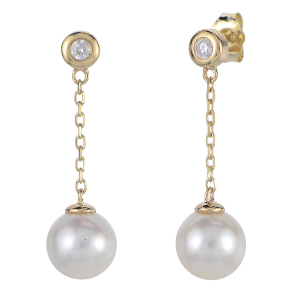 14KT Yellow Gold Freshwater Pearl Earring