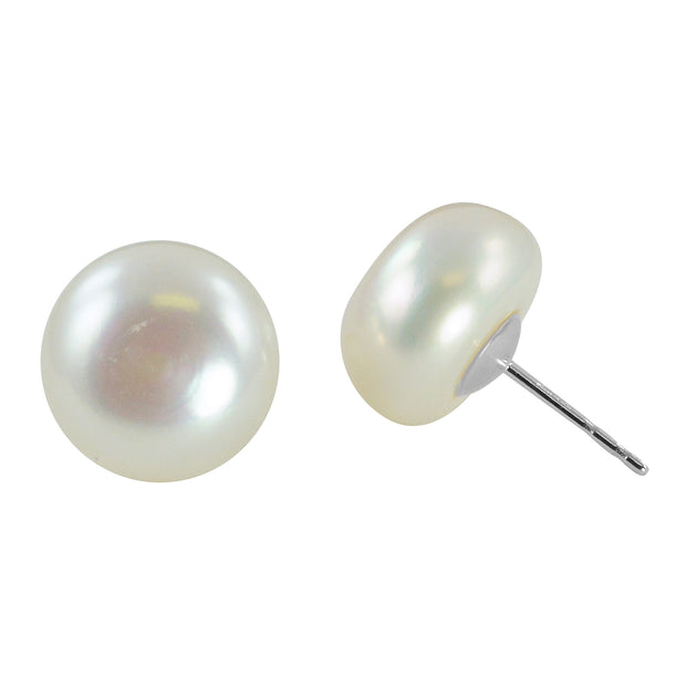 14KT White Gold Freshwater Pearl Earring