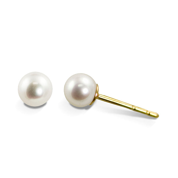 14KT Yellow Gold Akoya Pearl Earring