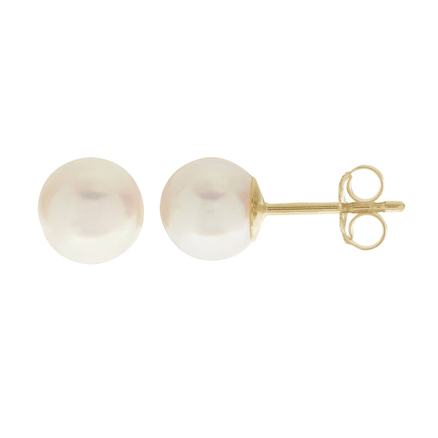 14KT Yellow Gold Akoya Pearl Earring