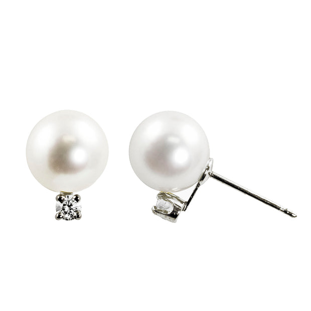 14KT White Gold Freshwater Pearl Earring