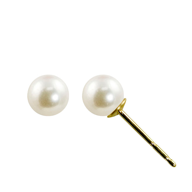 14KT Yellow Gold Akoya Pearl Earring