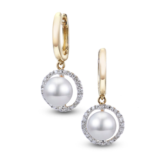 14KT Yellow Gold Freshwater Pearl Earring