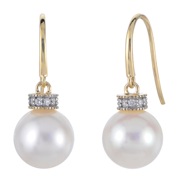 14KT Yellow Gold Freshwater Pearl Earring