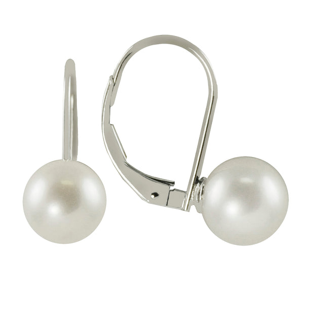 14KT White Gold Akoya Pearl Earring