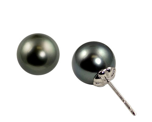 14KT White Gold Tahitian Pearl Earring