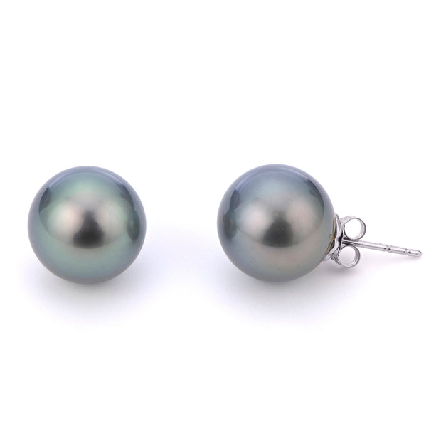 14KT White Gold Tahitian Pearl Earring