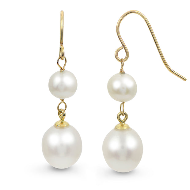 14KT Yellow Gold Freshwater Pearl Earring