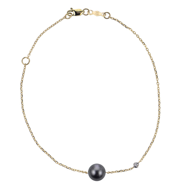 14KT Yellow Gold Tahitian Pearl Bracelet