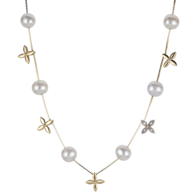 14KT Yellow Gold Freshwater Pearl Necklace